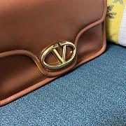 Fortok Valentino Garavani VLogo 1960 Nappa Leather Shoulder Bag Brown 26x13x9cm  - 2