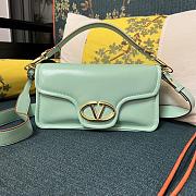 Fortok Valentino Garavani VLogo 1960 Nappa Leather Shoulder Bag Light Green 26x13x9cm  - 1
