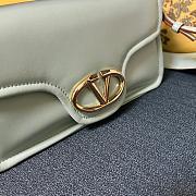 Fortok Valentino Garavani VLogo 1960 Nappa Leather Shoulder Bag Light Green 26x13x9cm  - 2