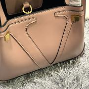 Fortok Valentino Vlogo Garavani Escape Calfskin Shopping Bag Beige 31x25x15cm - 6