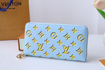 Fortok Louis Vuitton Zippy Wallet Blue M83688 19x10x2cm