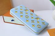 Fortok Louis Vuitton Zippy Wallet Blue M83688 19x10x2cm - 5