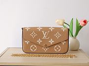 Fortok Louis Vuitton Felicie Pochette Bag Beige & Cream M12754 21x12x3cm - 1