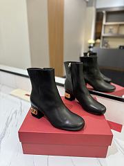 Fortok Valentino Heritage Ankle Boot 60mm In Black Calfskin Leather - 1