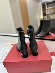 Fortok Valentino Heritage Ankle Boot 60mm In Black Calfskin Leather - 2