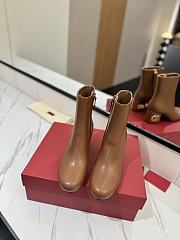 Fortok Valentino Heritage Ankle Boot 60mm In Brown Calfskin Leather - 5