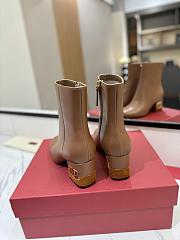 Fortok Valentino Heritage Ankle Boot 60mm In Brown Calfskin Leather - 3