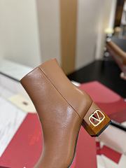 Fortok Valentino Heritage Ankle Boot 60mm In Brown Calfskin Leather - 2