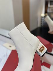 Fortok Valentino Heritage Ankle Boot 60mm In White Calfskin Leather - 5