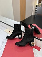 Fortok Valentino Heritage Ankle Boot 60mm In Black Suede Leather - 6