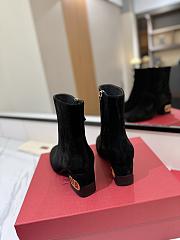 Fortok Valentino Heritage Ankle Boot 60mm In Black Suede Leather - 3