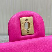 Fortok Chanel Flap Bag With Ball On Strap Pink 20x13x7cm - 3