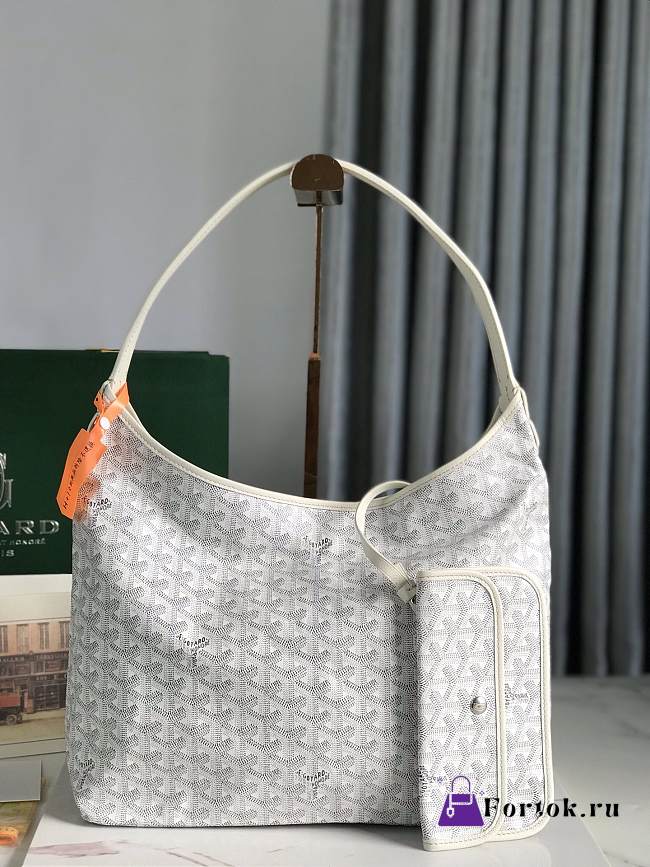 Fortok Goyard Hobo Bohème Hobo Bag White 42×27×15cm - 1