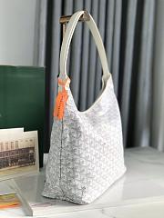 Fortok Goyard Hobo Bohème Hobo Bag White 42×27×15cm - 5