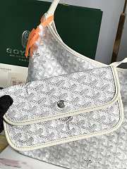 Fortok Goyard Hobo Bohème Hobo Bag White 42×27×15cm - 4
