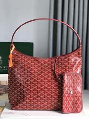 Fortok Goyard Hobo Bohème Hobo Bag Red 42×27×15cm - 1