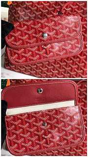 Fortok Goyard Hobo Bohème Hobo Bag Red 42×27×15cm - 6