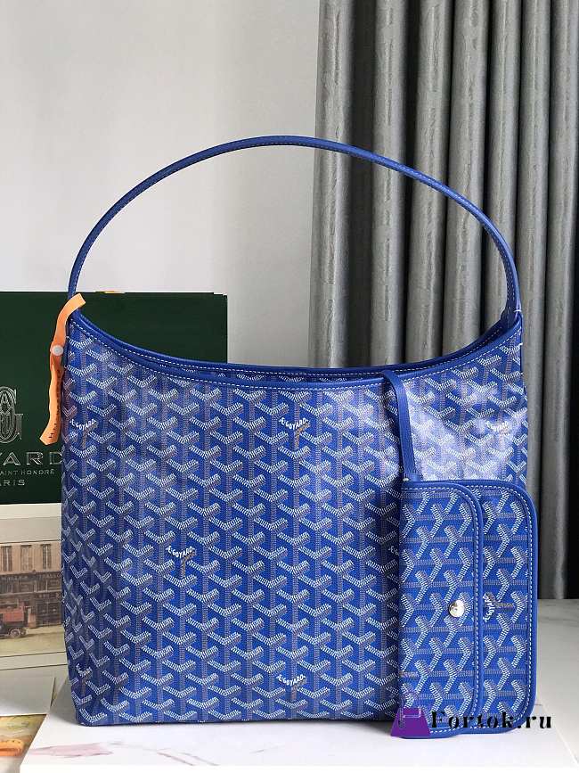 Fortok Goyard Hobo Bohème Hobo Bag Blue 42×27×15cm - 1