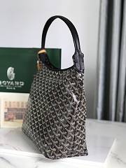 Fortok Goyard Hobo Bohème Hobo Bag Black 42×27×15cm - 2