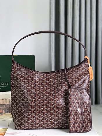 Fortok Goyard Hobo Bohème Hobo Bag Burgundy 42×27×15cm