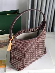 Fortok Goyard Hobo Bohème Hobo Bag Burgundy 42×27×15cm - 5
