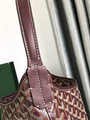 Fortok Goyard Hobo Bohème Hobo Bag Burgundy 42×27×15cm - 3