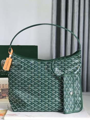 Fortok Goyard Hobo Bohème Hobo Bag Green 42×27×15cm