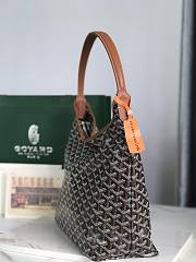 Fortok Goyard Hobo Bohème Hobo Bag Black & Brown 42×27×15cm - 5