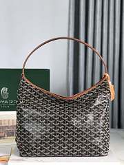 Fortok Goyard Hobo Bohème Hobo Bag Black & Brown 42×27×15cm - 4