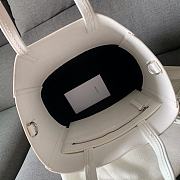Fortok Celine White Small Bicolor Vertical Cabas Black 23×10×27cm - 6