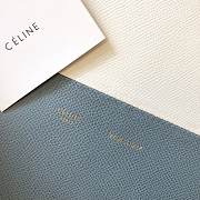 Fortok Celine White Small Bicolor Vertical Cabas Blue 23×10×27cm - 2