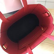 Fortok Celine Red Small Bicolor Vertical Cabas Black 23×10×27cm - 4