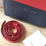 Fortok Celine Red Small Bicolor Vertical Cabas Black 23×10×27cm - 5