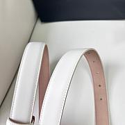 Fortok Saint Laurent Double-sided Calfskin Belt White Gold / Silver Buckle - 5