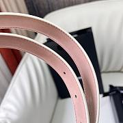 Fortok Saint Laurent Double-sided Calfskin Belt White Gold / Silver Buckle - 4