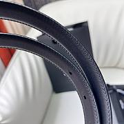 Fortok Saint Laurent Calfskin Belt Black Gold / Silver Buckle - 4