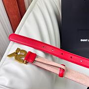Fortok Saint Laurent Double-sided Calfskin Belt Red Gold Buckle - 6