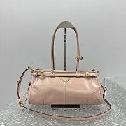Fortok Prada Pink Medium Leather Handbag 6971 32x15x13cm - 1