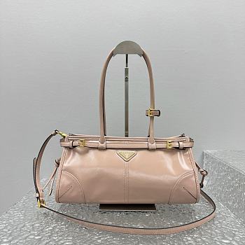 Fortok Prada Pink Medium Leather Handbag 6971 32x15x13cm