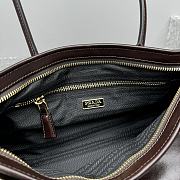 Fortok Prada Dark Brown Medium Leather Handbag 6971 32x15x13cm - 3