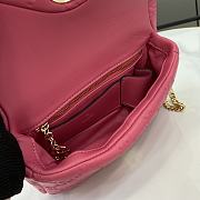 Fortok Gucci GG Milano Mini Top Handle Bag Pink GG Puffy Leather 806017 21x12.5x4.6cm - 5