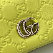 Fortok Gucci GG Milano Mini Top Handle Bag Bright Green GG Puffy Leather 806017 21x12.5x4.6cm - 2