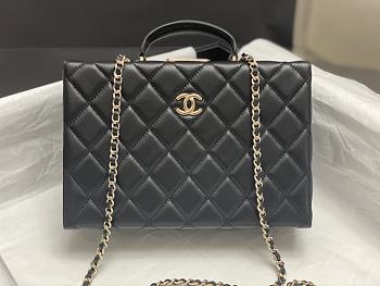 Fortok Chanel 24K Box Bag Black AS5168 15×22×7.5cm