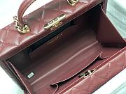 Fortok Chanel 24K Box Bag Burgundy AS5168 15×22×7.5cm - 6