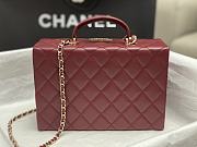 Fortok Chanel 24K Box Bag Burgundy AS5168 15×22×7.5cm - 3