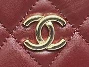 Fortok Chanel 24K Box Bag Burgundy AS5168 15×22×7.5cm - 2