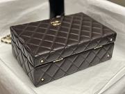 Fortok Chanel 24K Box Bag Dark Brown AS5168 15×22×7.5cm - 2