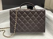 Fortok Chanel 24K Box Bag Dark Brown AS5168 15×22×7.5cm - 5
