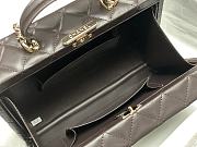 Fortok Chanel 24K Box Bag Dark Brown AS5168 15×22×7.5cm - 6