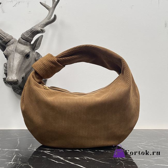 Fortok Bottega Veneta Jodie Suede Tote Bag Brown 44065 36x21x13cm - 1